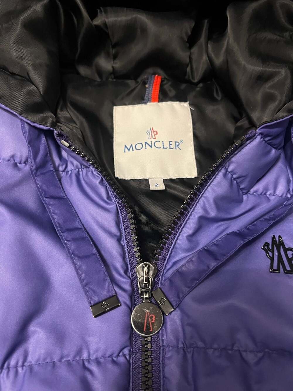 Moncler Vintage Hooded Purple Gradient Puffer Jacket image 4
